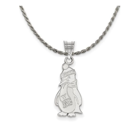 Sterling Silver Youngstown State Large Logo Pendant...